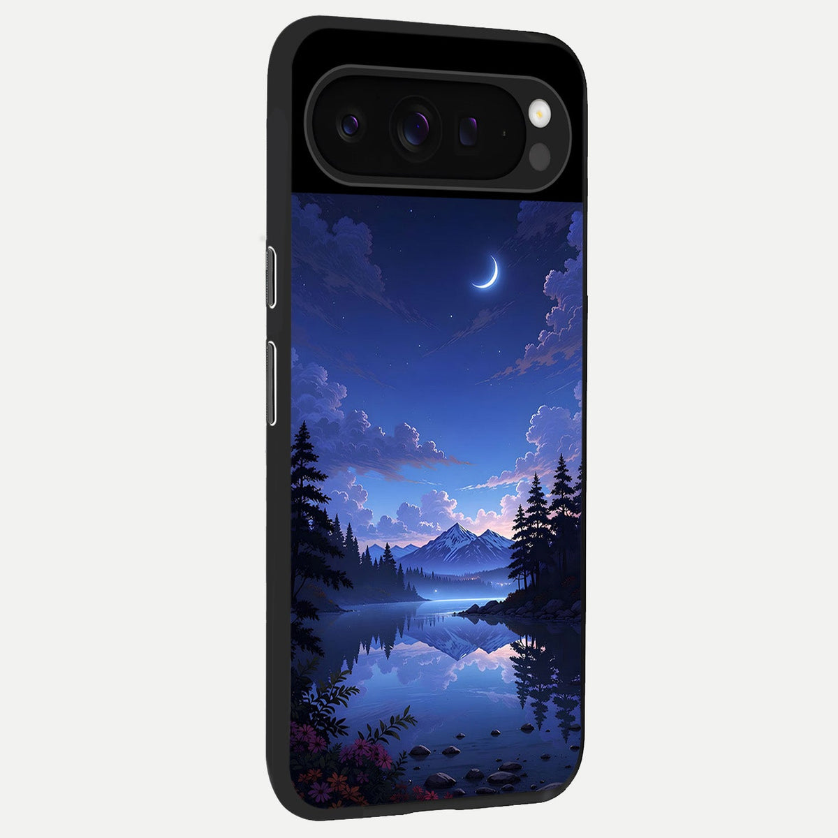  Midnight Lake Peace back cover For Google Pixel 9 Pro slim fit glass case with vibrant aesthetic design