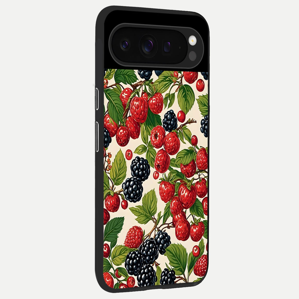  Mixed Berry Collage back cover For Google Pixel 9 Pro slim fit glass case with vibrant aesthetic design