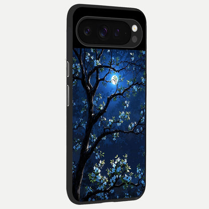  Mystic Floral Night back cover For Google Pixel 9 Pro slim fit glass case with vibrant aesthetic design