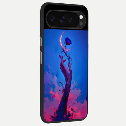 Mystic Hand back cover For Google Pixel 9 Pro slim fit glass case with vibrant aesthetic design