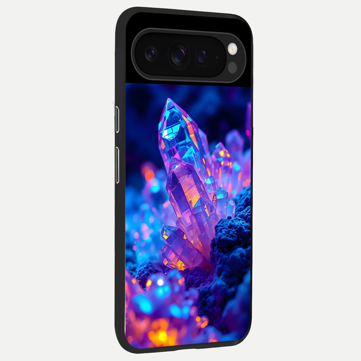  Neon Aura Shards back cover For Google Pixel 9 Pro slim fit glass case with vibrant aesthetic design