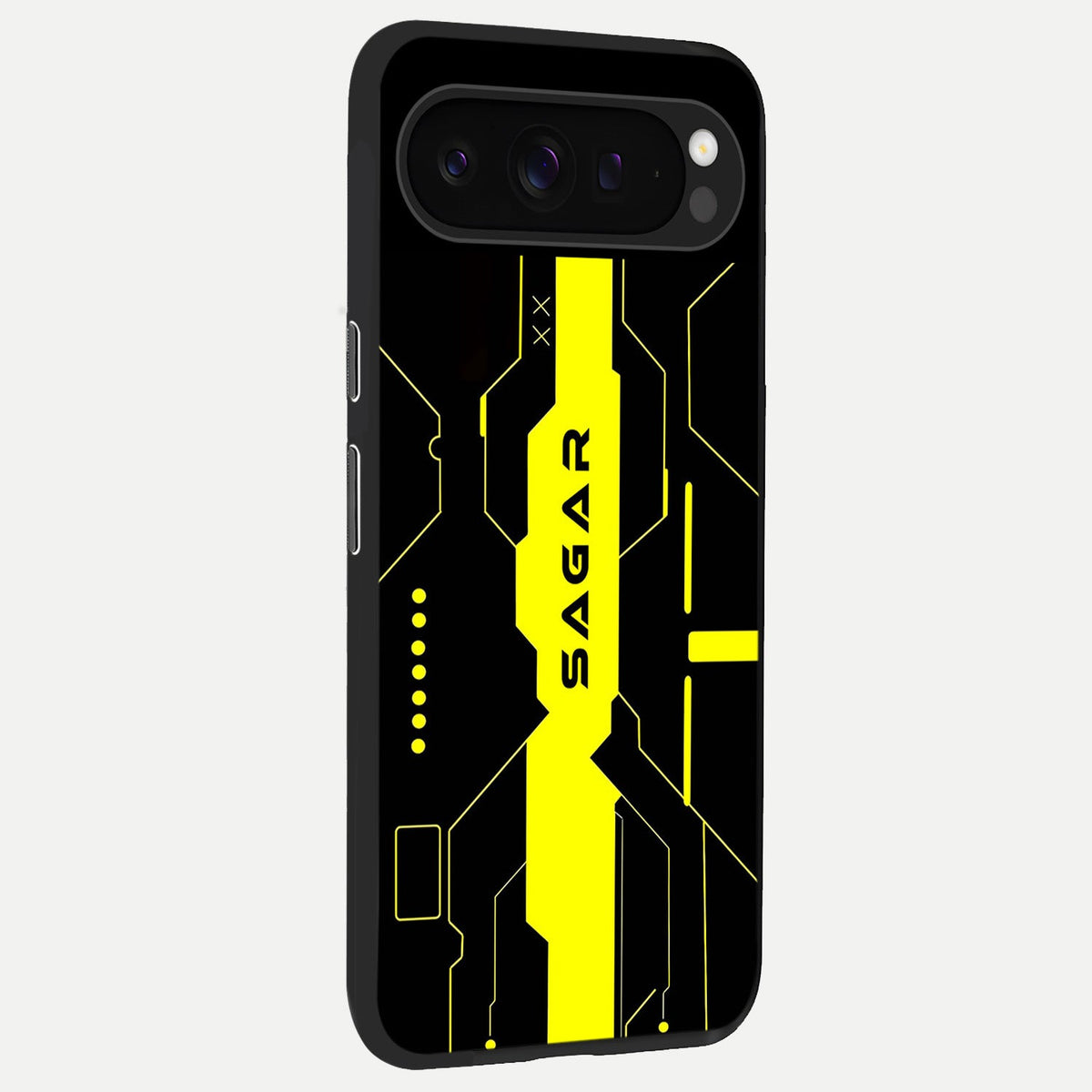  Neon CYBERPUNK Custom Name back cover For Google Pixel 9 Pro slim fit glass case with vibrant aesthetic design