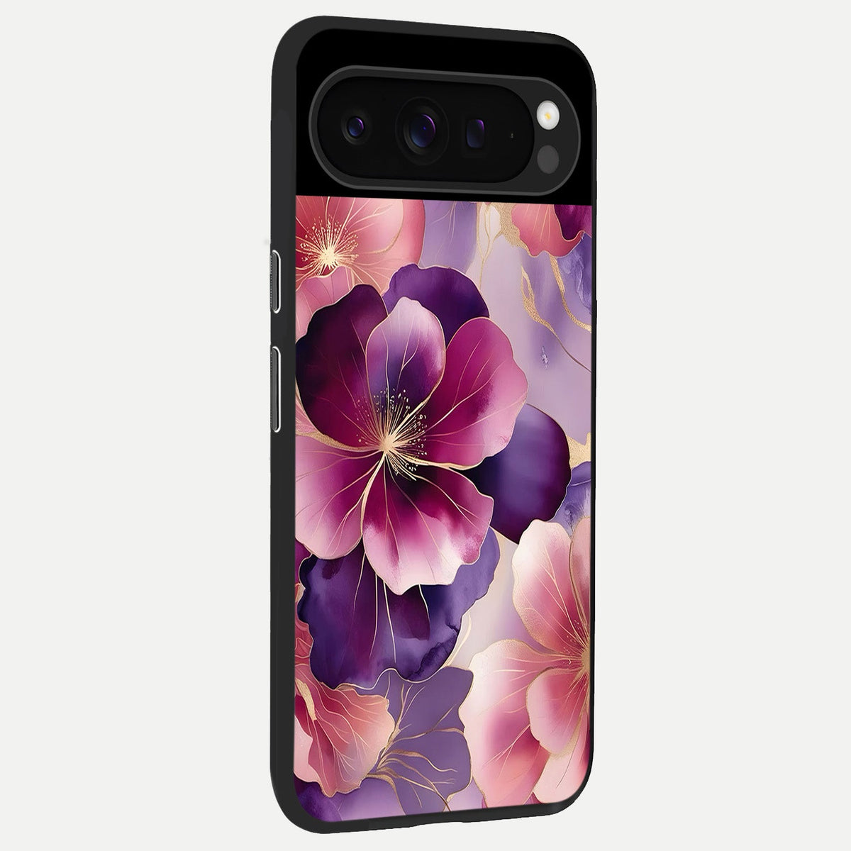  Pink Bouquet Florals back cover For Google Pixel 9 Pro slim fit glass case with vibrant aesthetic design