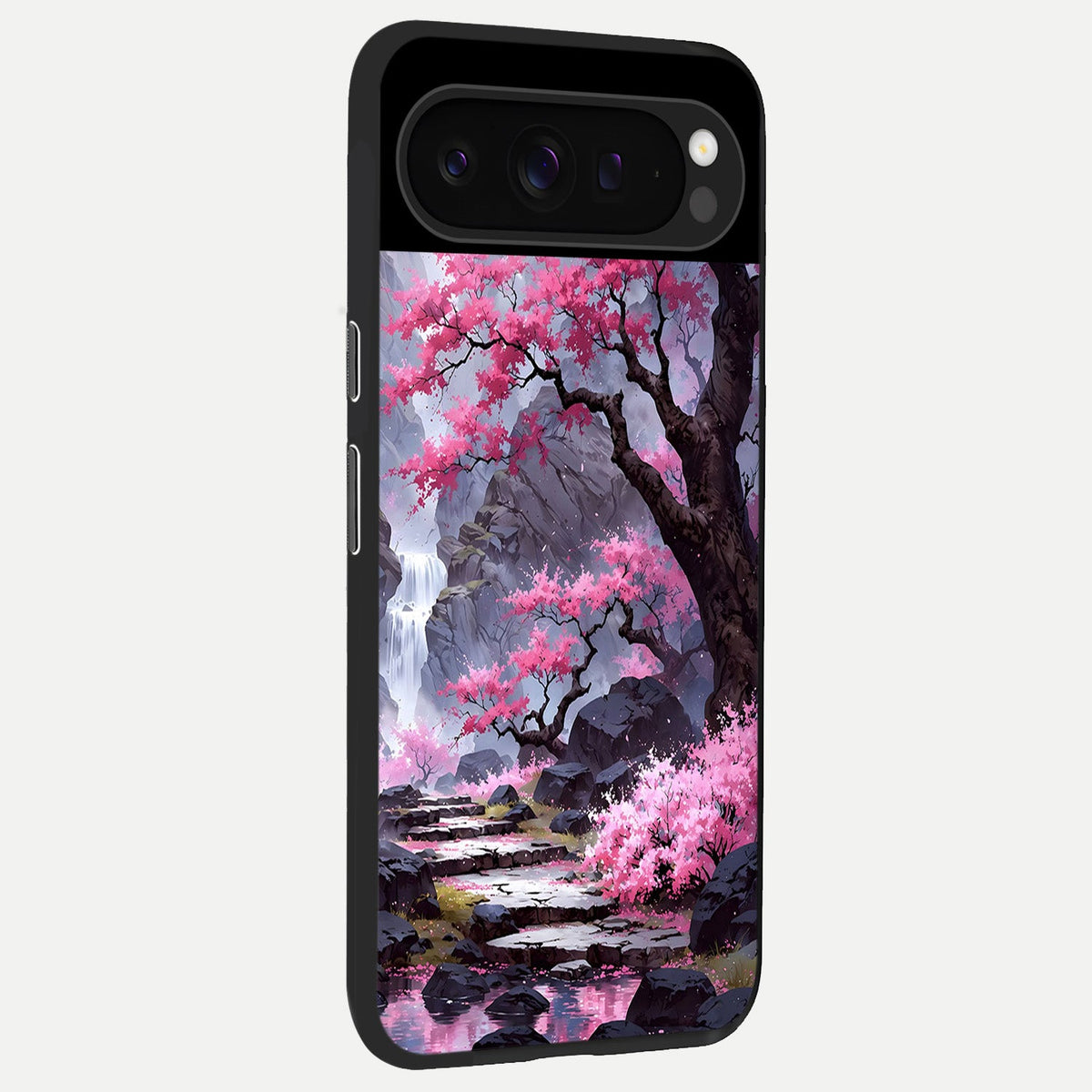  Pink Sunflower Glow back cover For Google Pixel 9 Pro slim fit glass case with vibrant aesthetic design