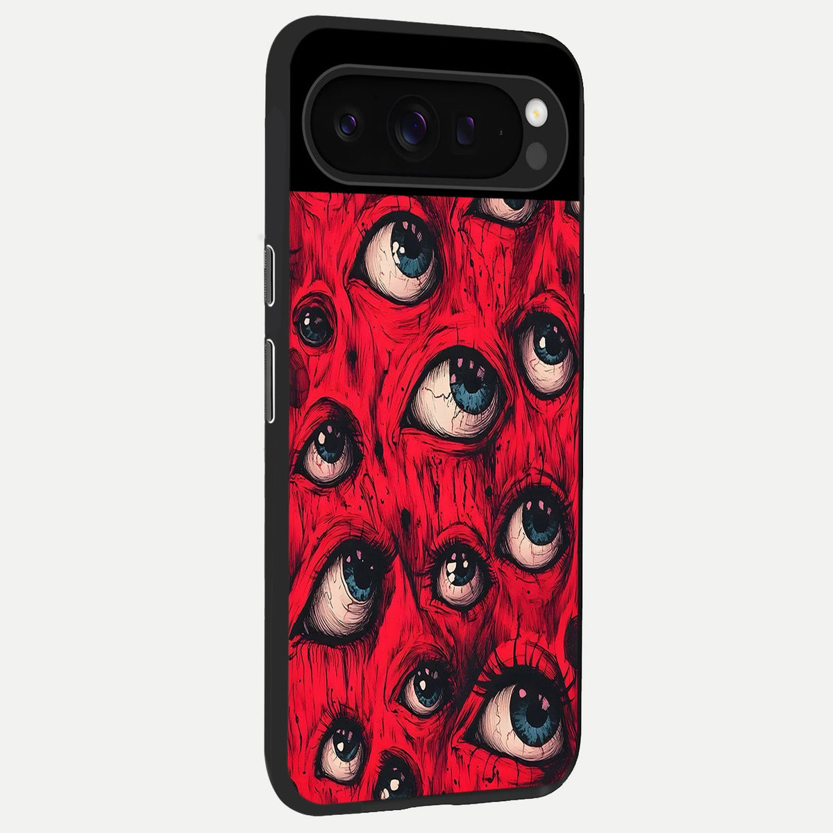  Red Eyes Pattern back cover For Google Pixel 9 Pro slim fit glass case with vibrant aesthetic design