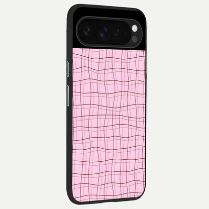  Soft Grid Bliss back cover For Google Pixel 9 Pro slim fit glass case with vibrant aesthetic design