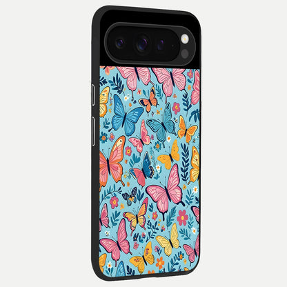  Spring Wing Garden back cover For Google Pixel 9 Pro slim fit glass case with vibrant aesthetic design
