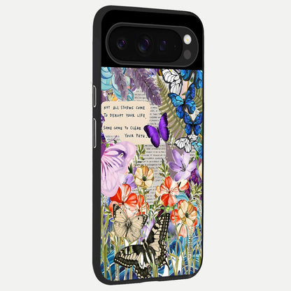 Storm Path Bloom back cover For Google Pixel 9 Pro slim fit glass case with vibrant aesthetic design