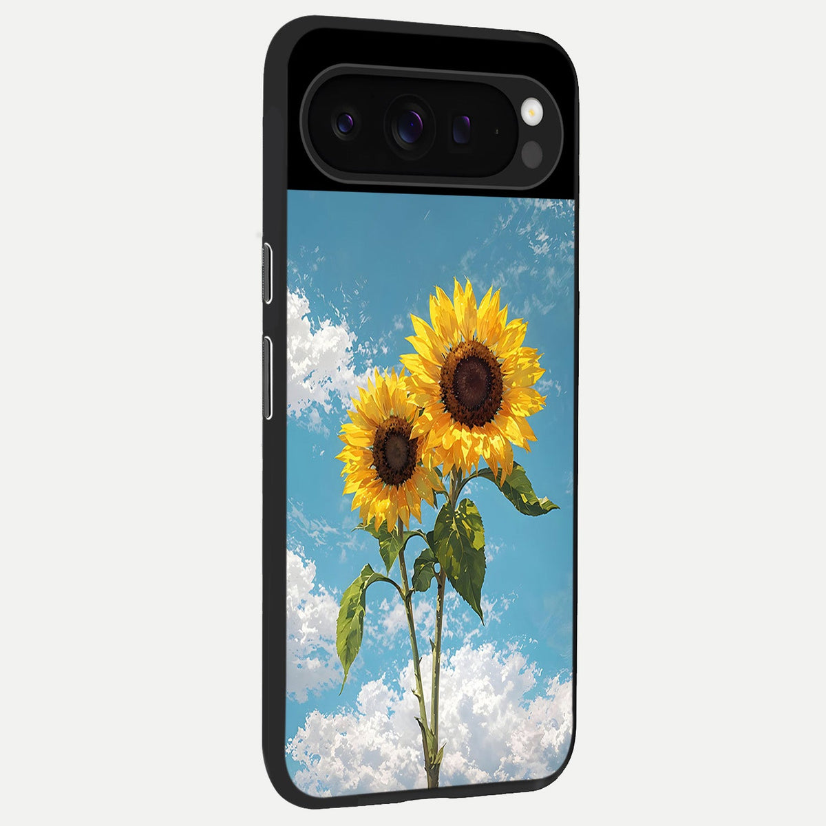  Sunlit Daisy Glow back cover For Google Pixel 9 Pro slim fit glass case with vibrant aesthetic design