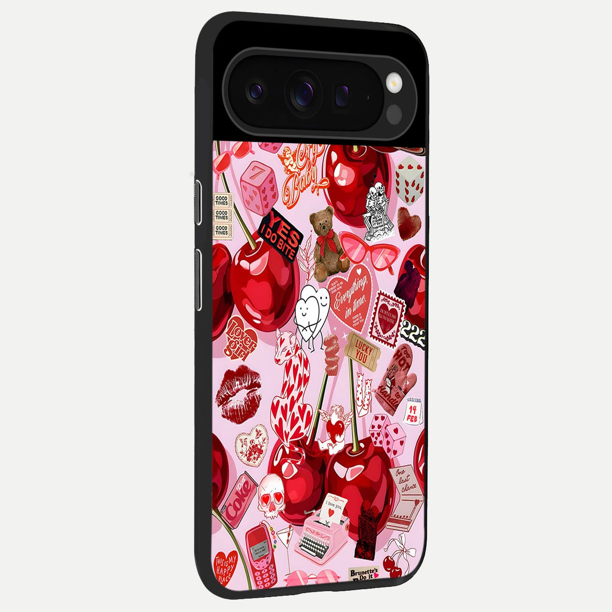  Sweet Cherry Chaos back cover For Google Pixel 9 Pro slim fit glass case with vibrant aesthetic design
