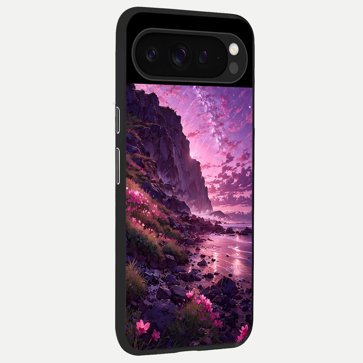  Twilight Blossom Coast back cover For Google Pixel 9 Pro slim fit glass case with vibrant aesthetic design