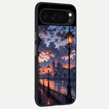  Twilight River Lights back cover For Google Pixel 9 Pro slim fit glass case with vibrant aesthetic design