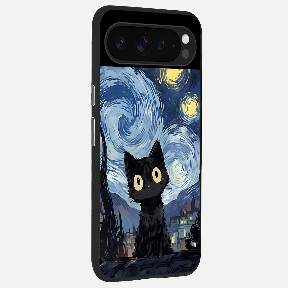  Van Gogh Cat back cover For Google Pixel 9 Pro slim fit glass case with vibrant aesthetic design