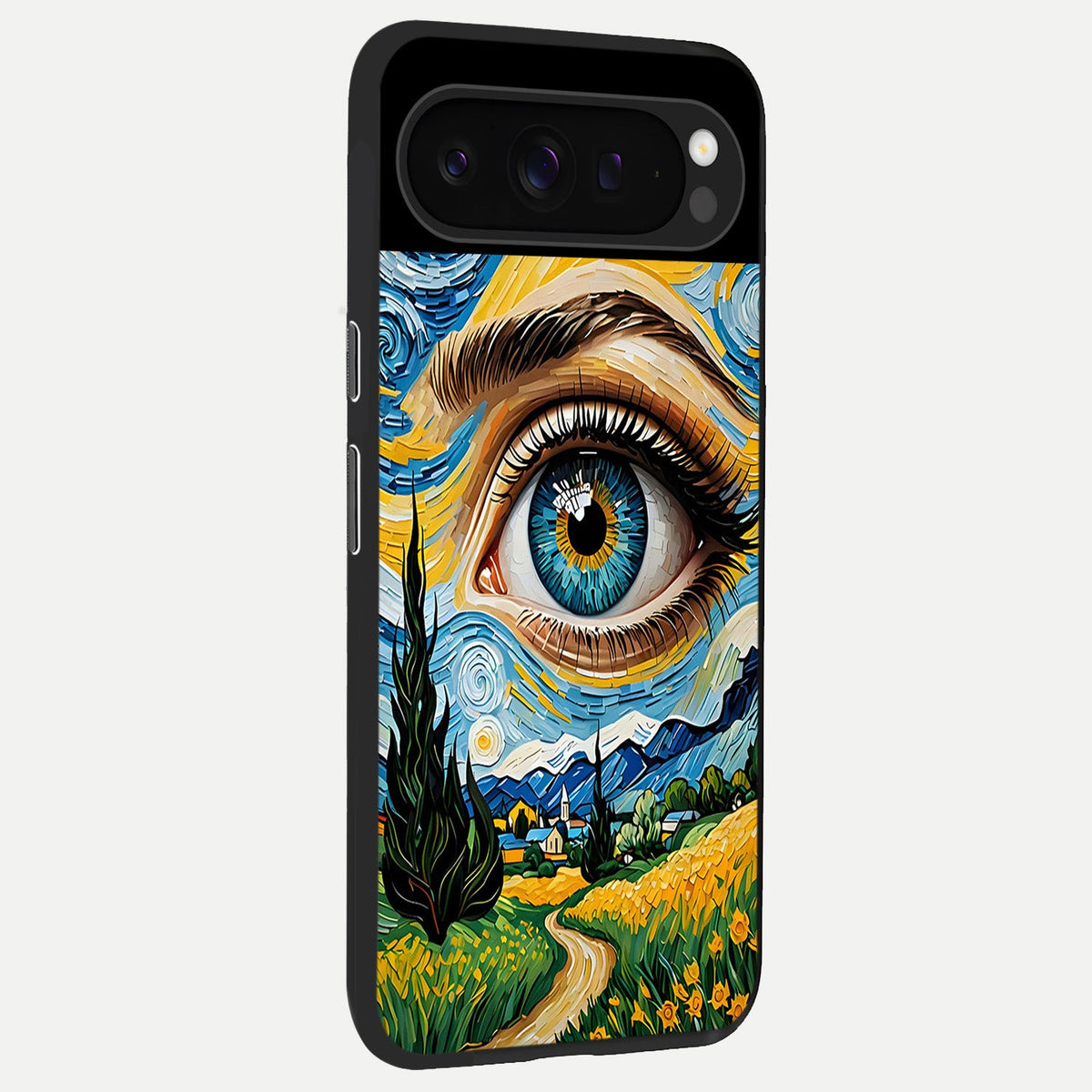 Van Gogh Eye back cover For Google Pixel 9 Pro slim fit glass case with vibrant aesthetic design