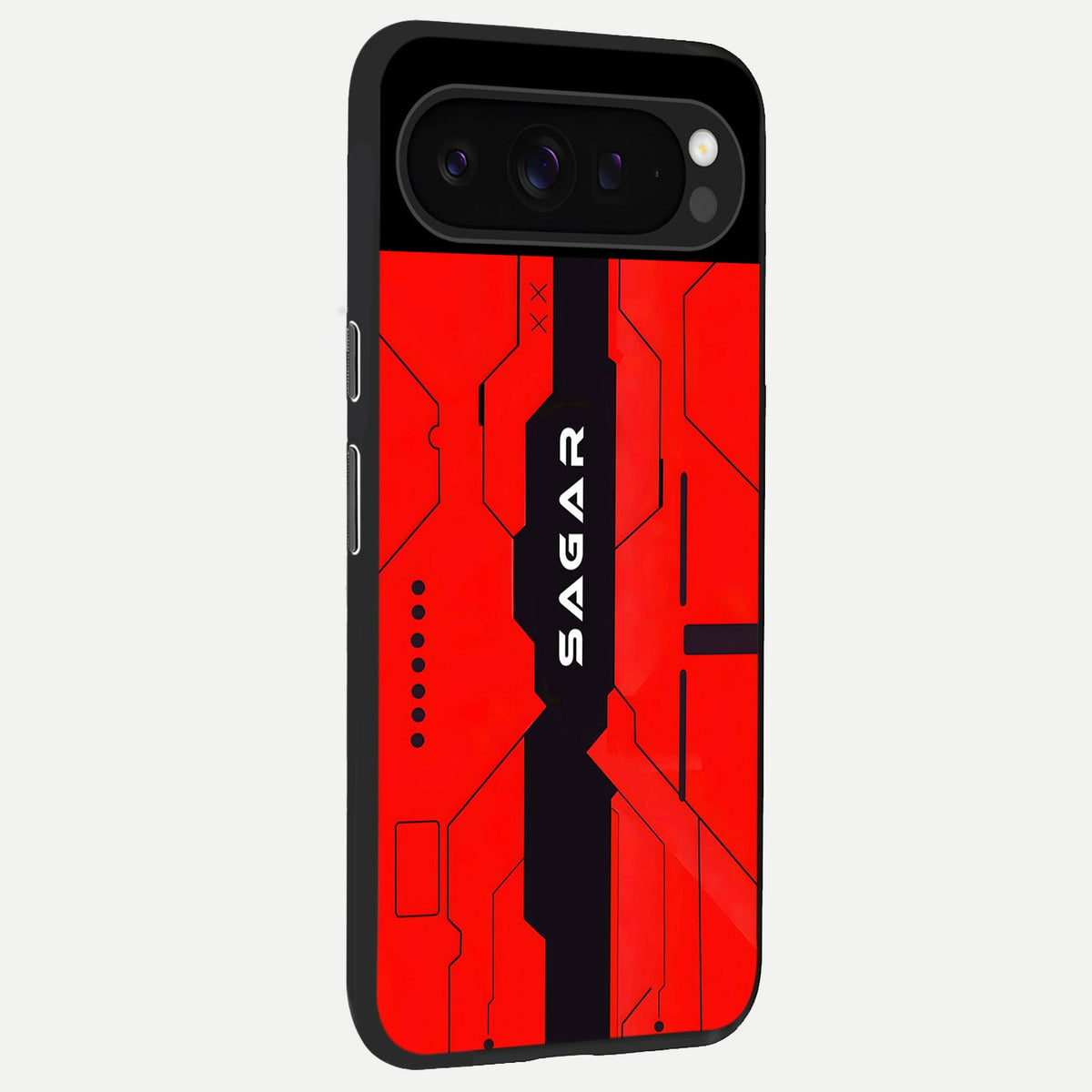  Voltage Rise CYBERPUNK Custom Name back cover For Google Pixel 9 Pro slim fit personalized glass case with bold cyberpunk design