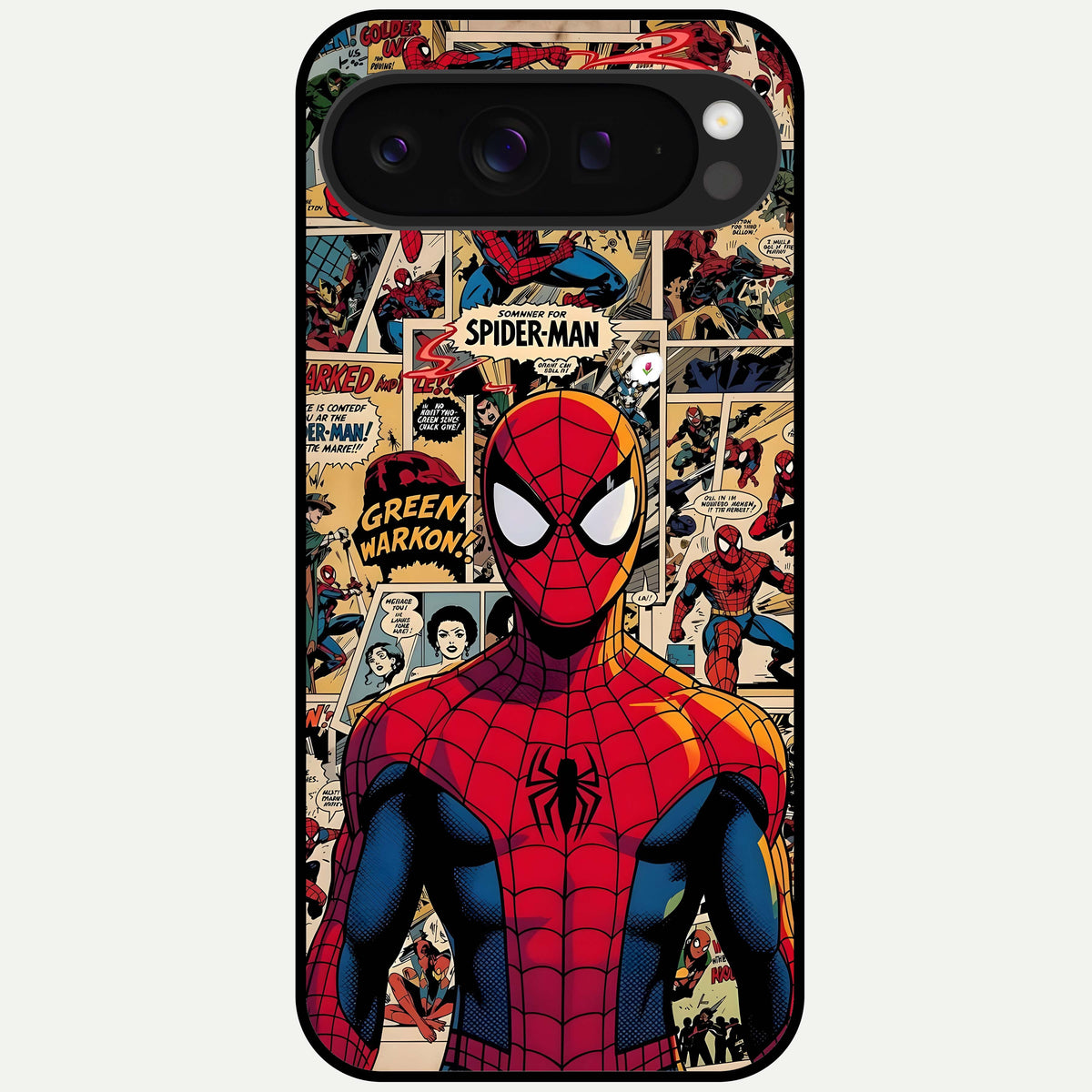  Aesthetic Spider Glass Case For Google Pixel 9 Pro XL back cover – full design glossy printed glass finish