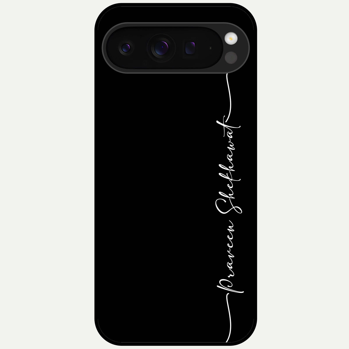  Black Tune Custom Name Glass Case For Google Pixel 9 Pro XL back cover – full design glossy printed glass finish