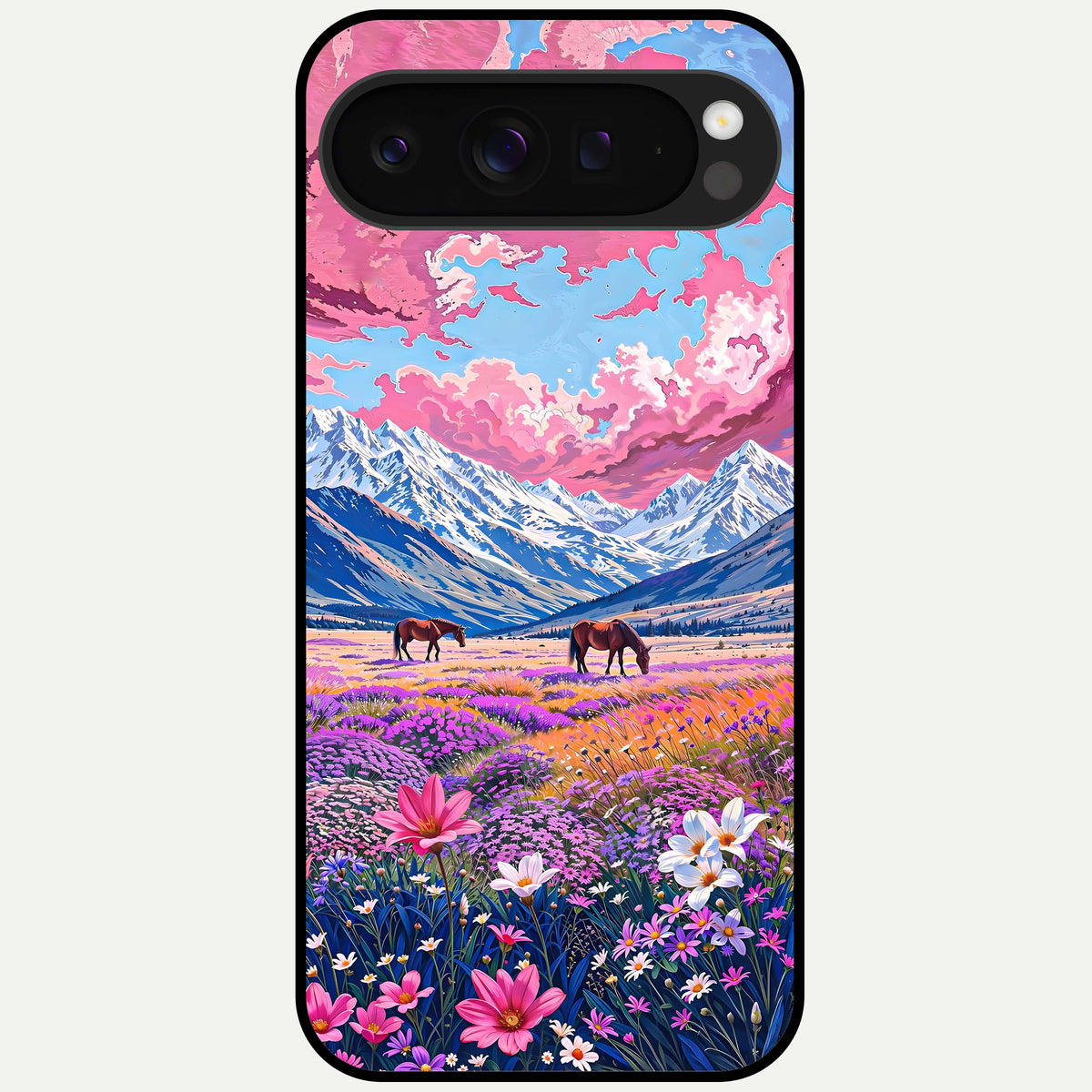  Blossom Valley Dream Glass Case For Google Pixel 9 Pro XL back cover – full design glossy printed glass finish