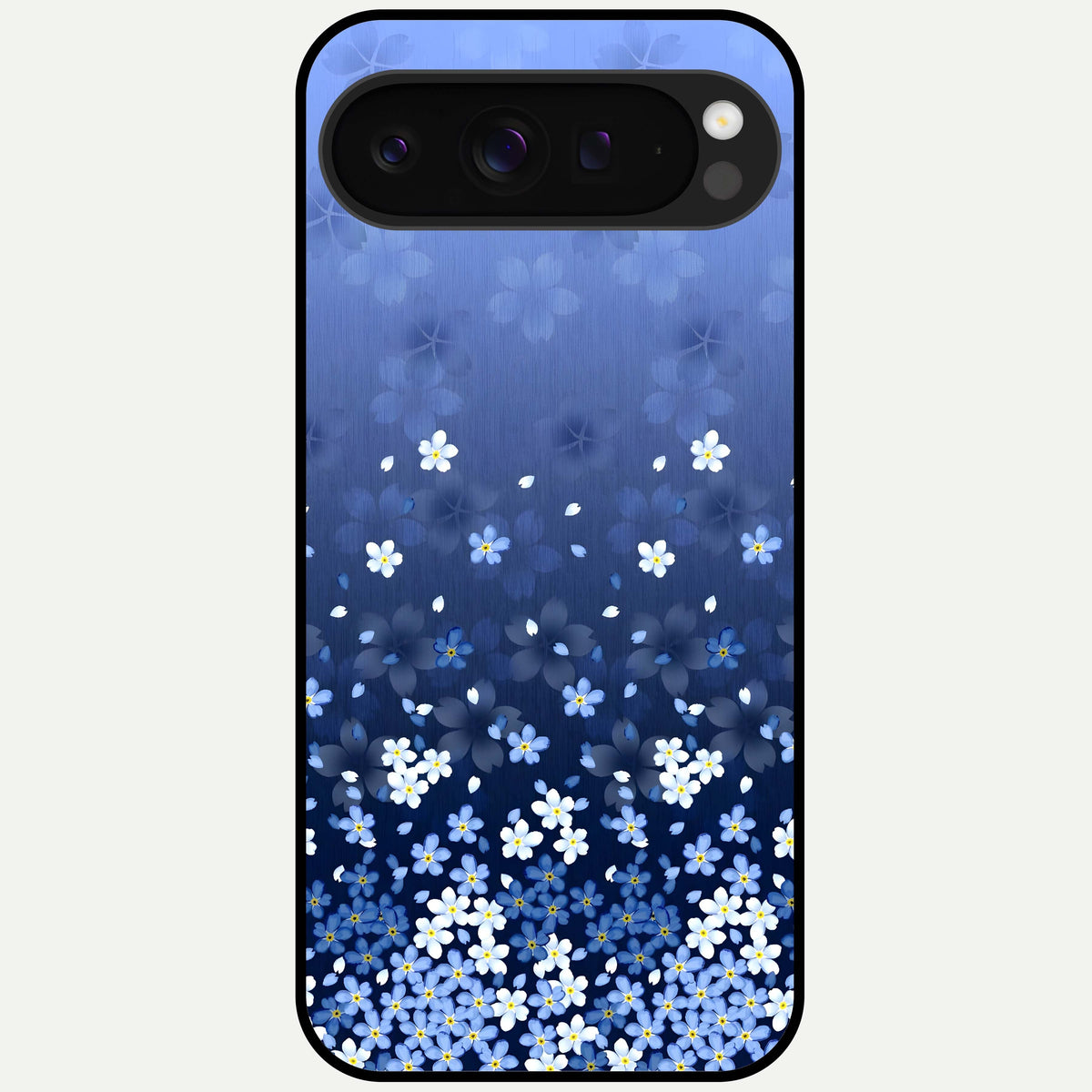  Blue Starry Glass Case For Google Pixel 9 Pro XL back cover – full design glossy printed glass finish