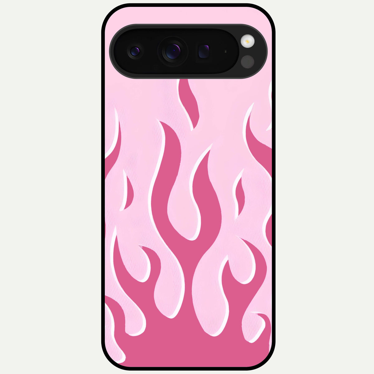  Blush Flame Energy Glass Case For Google Pixel 9 Pro XL back cover – full design glossy printed glass finish