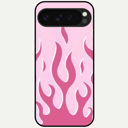  Blush Flame Energy Glass Case For Google Pixel 9 Pro XL back cover – full design glossy printed glass finish