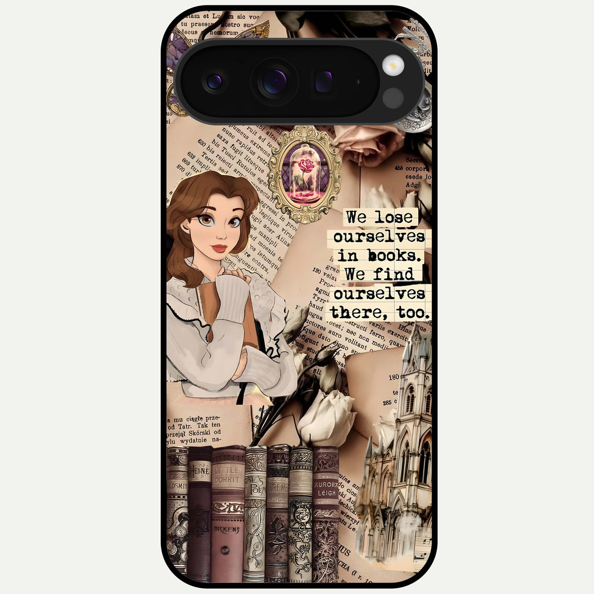  Bookish Dream World Glass Case For Google Pixel 9 Pro XL back cover – full design glossy printed glass finish