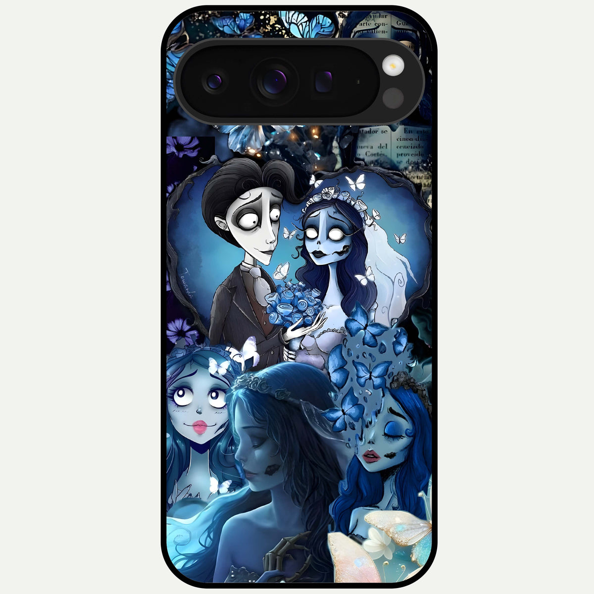  Butterfly Ghost Soul Glass Case For Google Pixel 9 Pro XL back cover – full design glossy printed glass finish