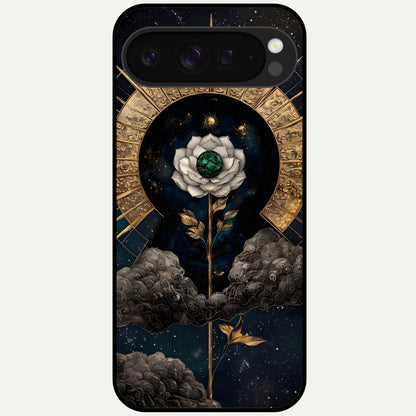  Celestial Lotus Morang Glass Case For Google Pixel 9 Pro XL back cover – full design glossy printed glass finish