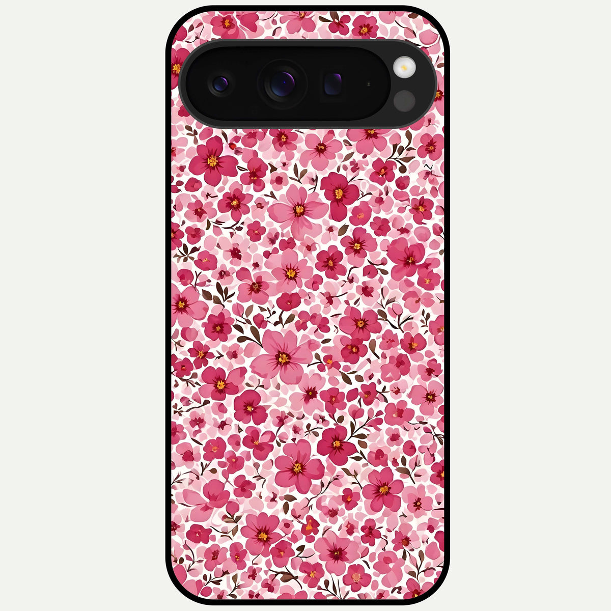  Cherry Blossom Charm Glass Case For Google Pixel 9 Pro XL back cover – full design glossy printed glass finish