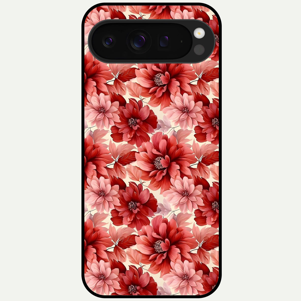  Crimson Love Petals Glass Case For Google Pixel 9 Pro XL back cover – full design glossy printed glass finish