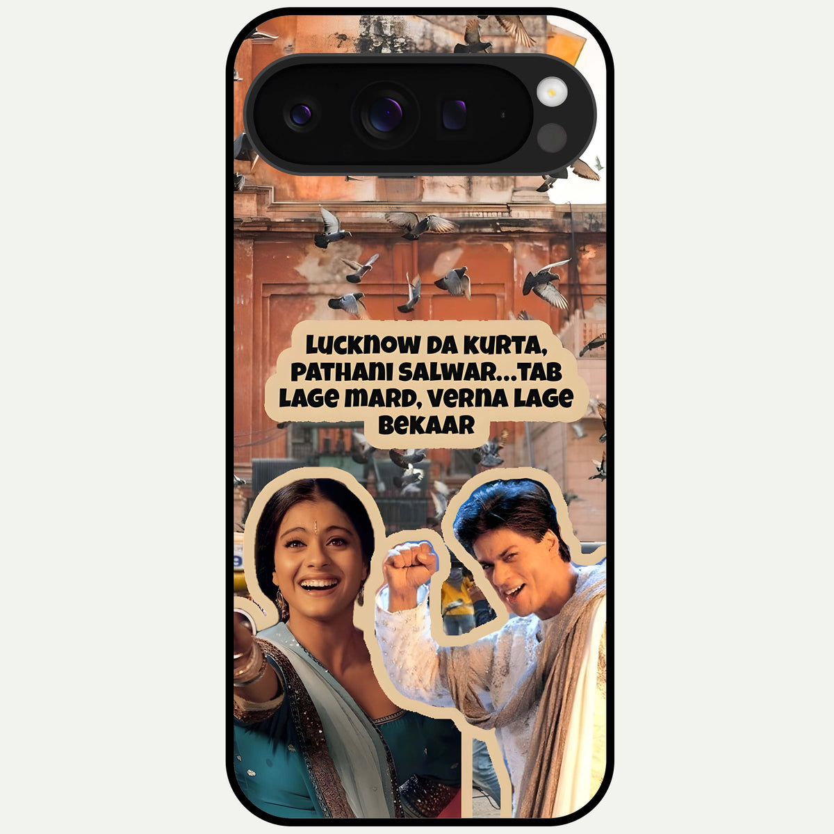  Desi Retro Vibes Glass Case For Google Pixel 9 Pro XL back cover – full design glossy printed glass finish