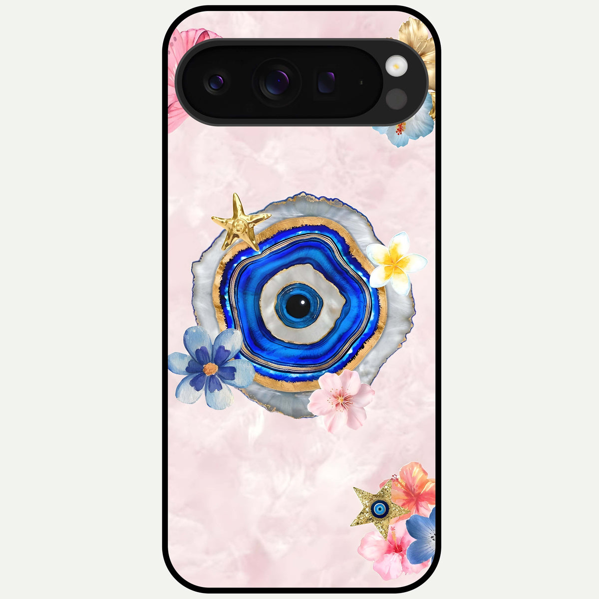  Divine Aura Bloom Glass Case For Google Pixel 9 Pro XL back cover – full design glossy printed glass finish
