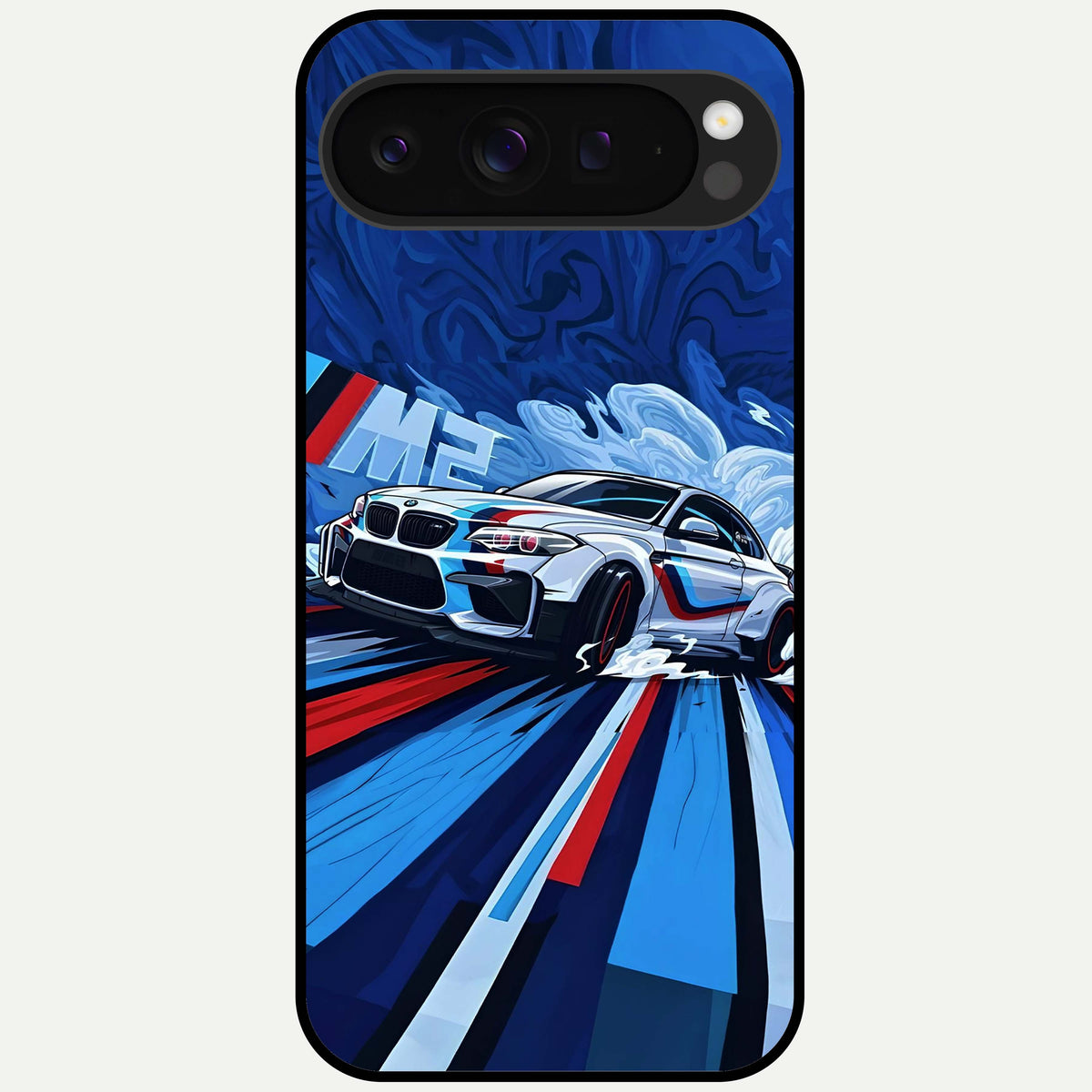  Drift Power Rush Glass Case For Google Pixel 9 Pro XL back cover – full design glossy printed glass finish