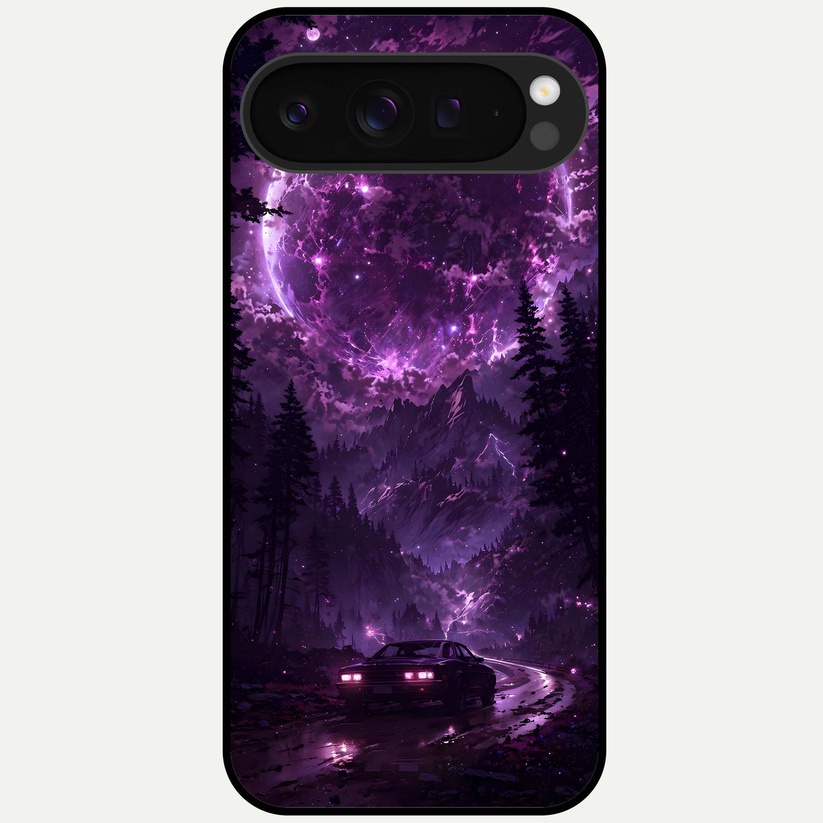  Eternal Cosmic Drive Glass Case For Google Pixel 9 Pro XL back cover – full design glossy printed glass finish