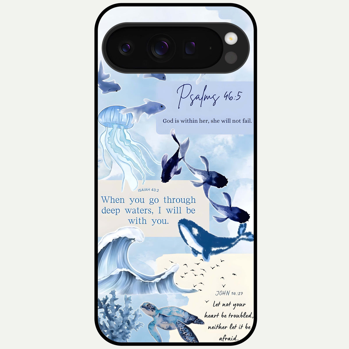  Faithful Ocean Promise Glass Case For Google Pixel 9 Pro XL back cover – full design glossy printed glass finish