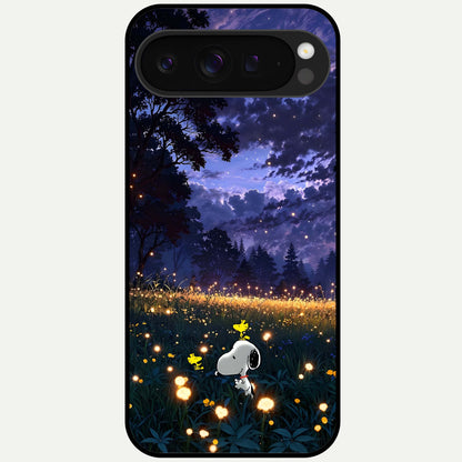  Firefly Meadow Magic Glass Case For Google Pixel 9 Pro XL back cover – full design glossy printed glass finish