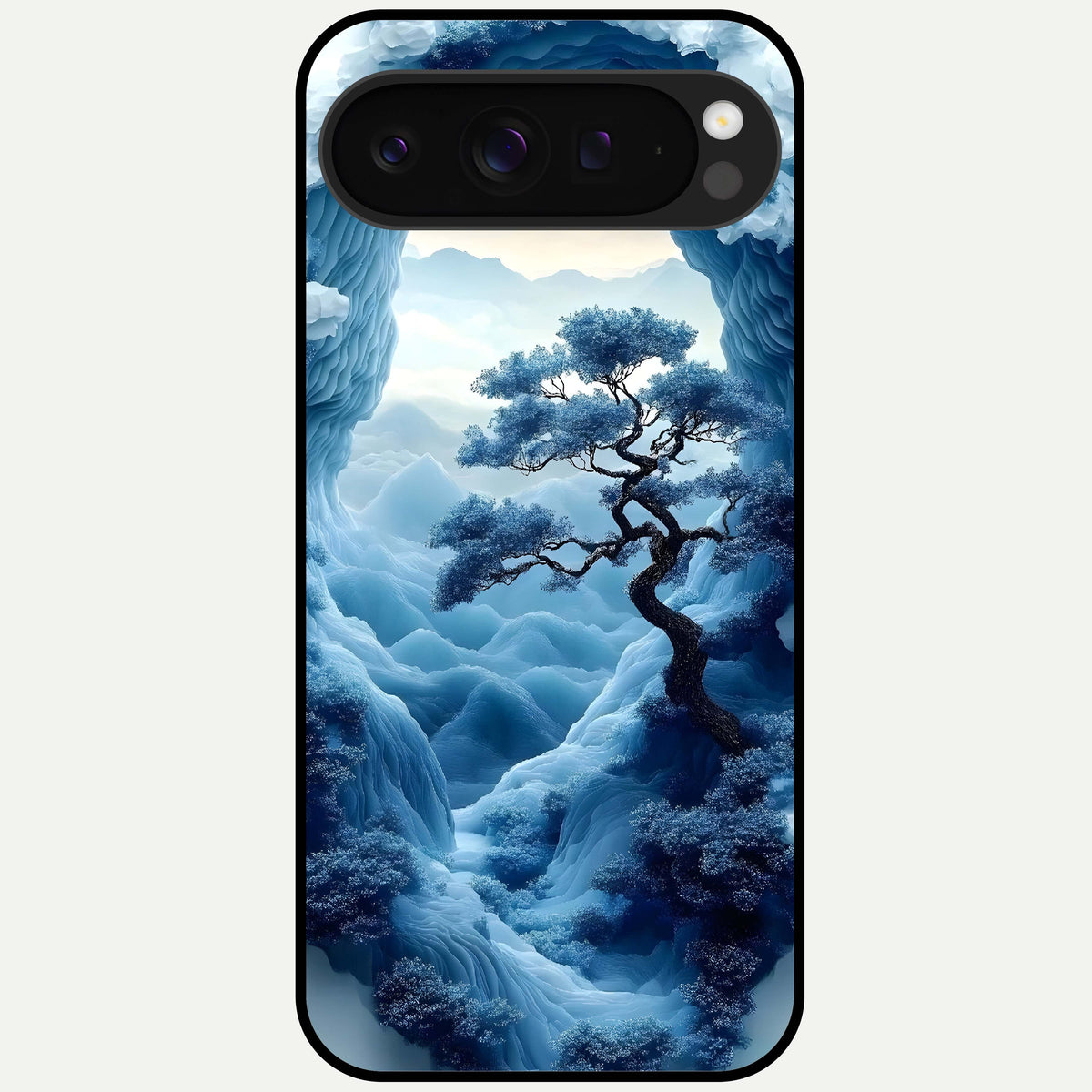  Frozen Serenity Gate Glass Case For Google Pixel 9 Pro XL back cover – full design glossy printed glass finish