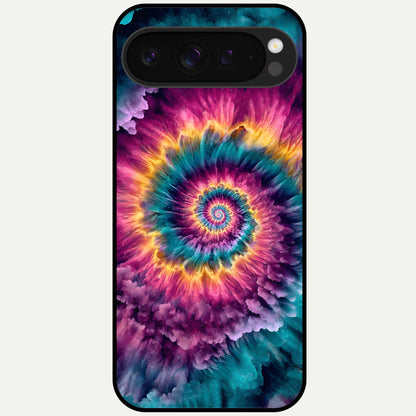  Galactic Spiral Burst Glass Case For Google Pixel 9 Pro XL back cover – full design glossy printed glass finish