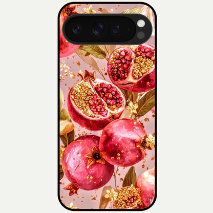  Golden Bloom Glow Glass Case For Google Pixel 9 Pro XL back cover – full design glossy printed glass finish