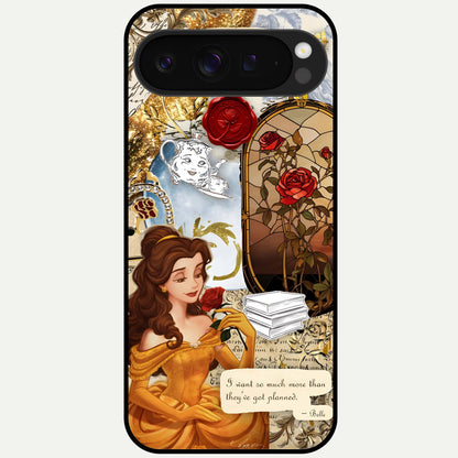  Golden Dream Belle Glass Case For Google Pixel 9 Pro XL back cover – full design glossy printed glass finish