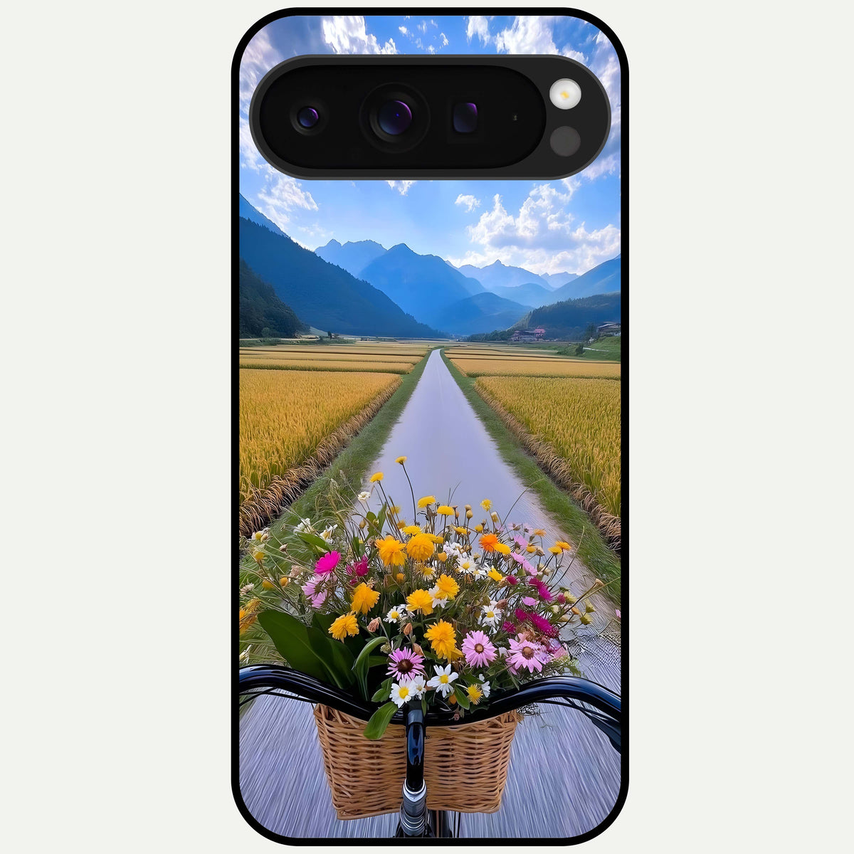  Golden Field Journey Glass Case For Google Pixel 9 Pro XL back cover – full design glossy printed glass finish