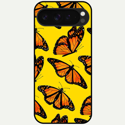  Golden Wing Flight Glass Case For Google Pixel 9 Pro XL back cover – full design glossy printed glass finish