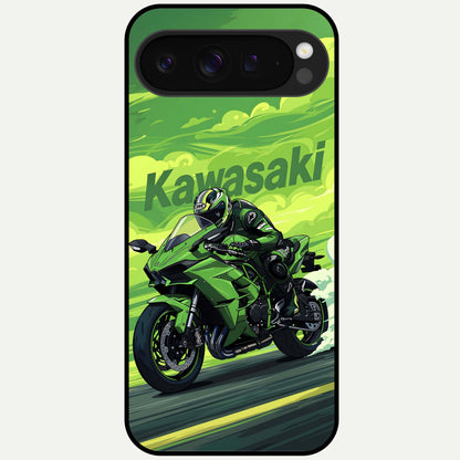  Greenery Sky Glass Case For Google Pixel 9 Pro XL back cover – full design glossy printed glass finish