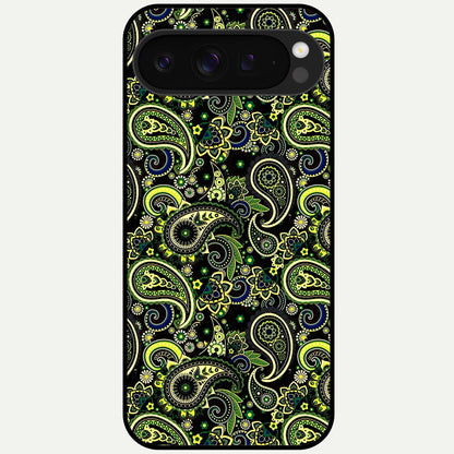  Green Lemon Glass Case For Google Pixel 9 Pro XL back cover – full design glossy printed glass finish