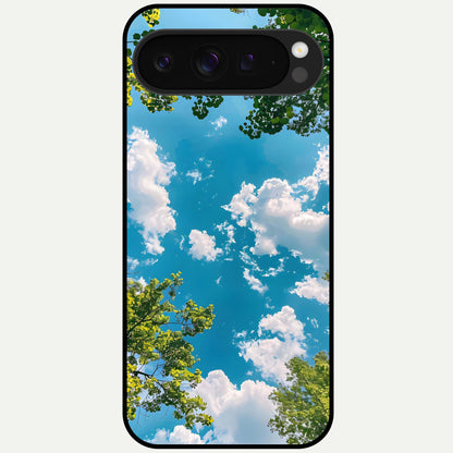  Green Moon Energy Glass Case For Google Pixel 9 Pro XL back cover – full design glossy printed glass finish