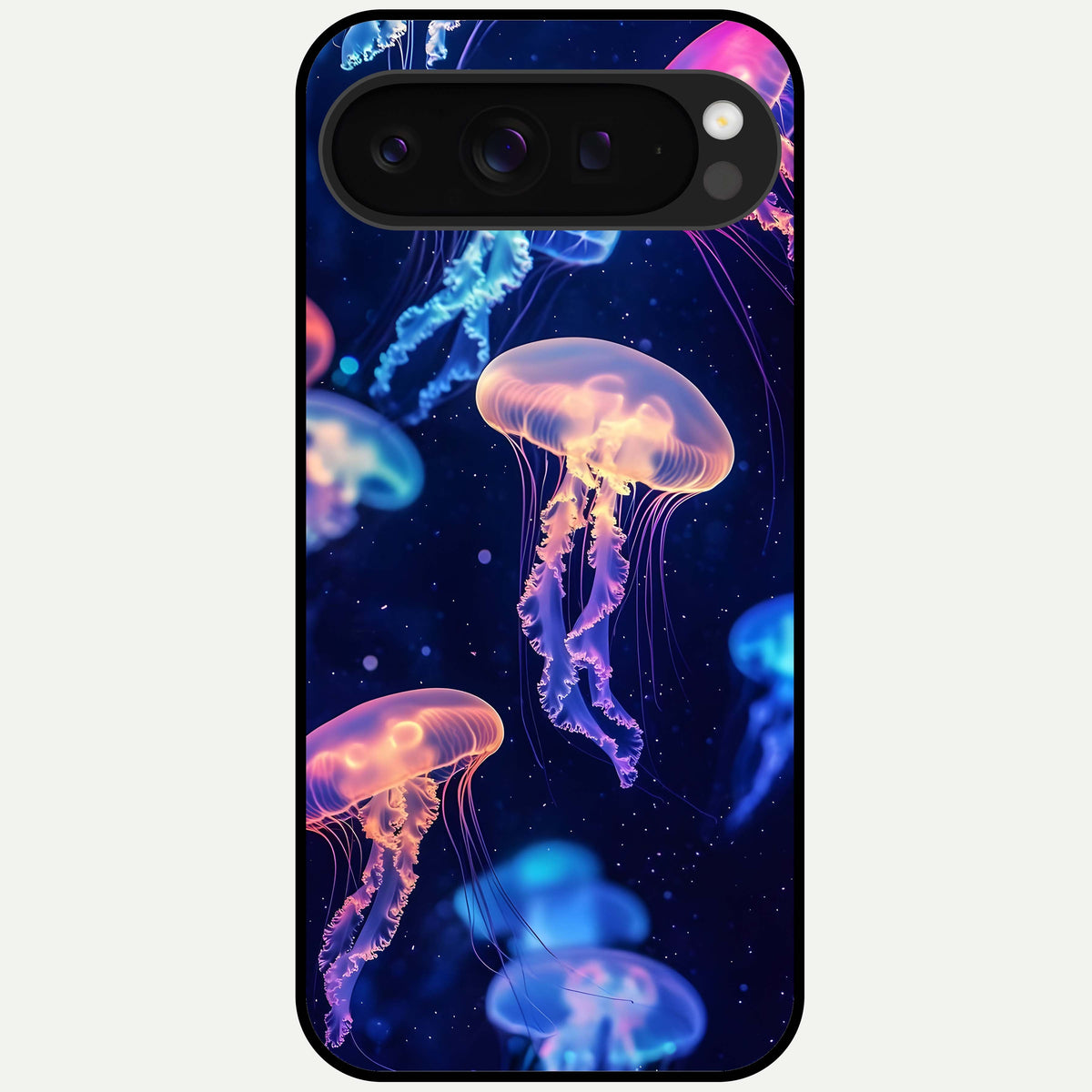  Jellyfish Pattern Glass Case For Google Pixel 9 Pro XL back cover – full design glossy printed glass finish