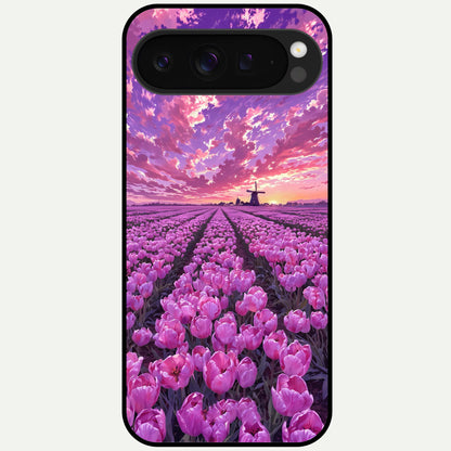  Lavender Dream Skies Glass Case For Google Pixel 9 Pro XL back cover – full design glossy printed glass finish