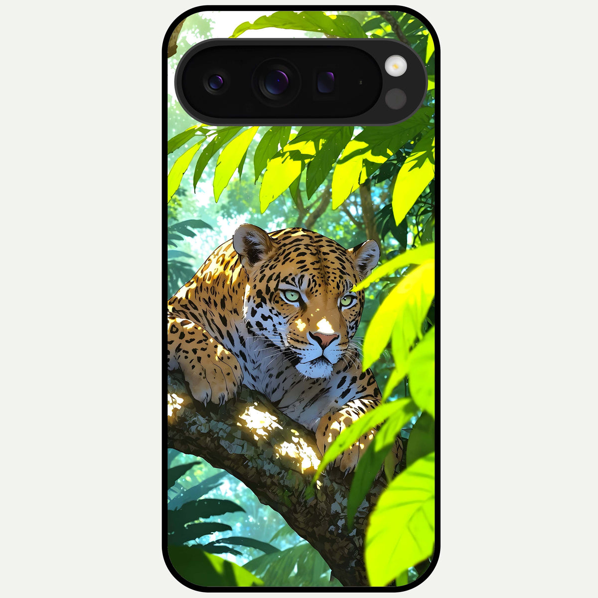 Leopard in Jungle Glass Case For Google Pixel 9 Pro XL back cover – full design glossy printed glass finish