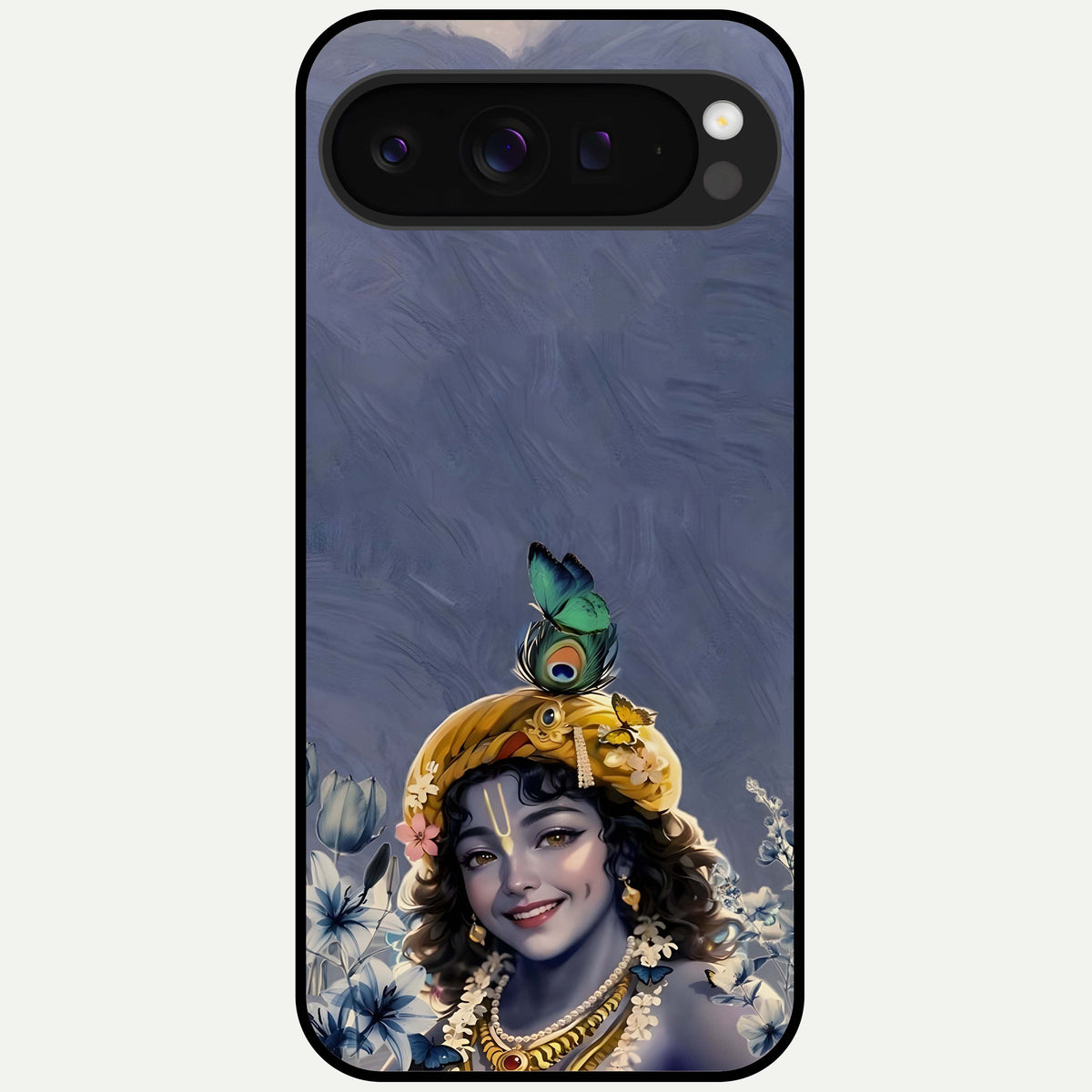  Lord Krishna Glass Case For Google Pixel 9 Pro XL back cover – full design glossy printed glass finish