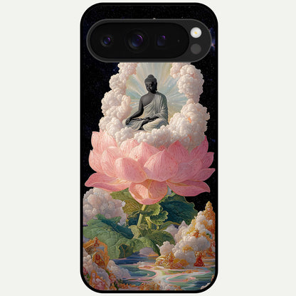 Lotus Divine Peace Glass Case For Google Pixel 9 Pro XL back cover – full design glossy printed glass finish